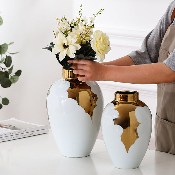 Gilded Porcelain Vases