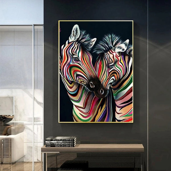 Abstract Zebra Canvas Art